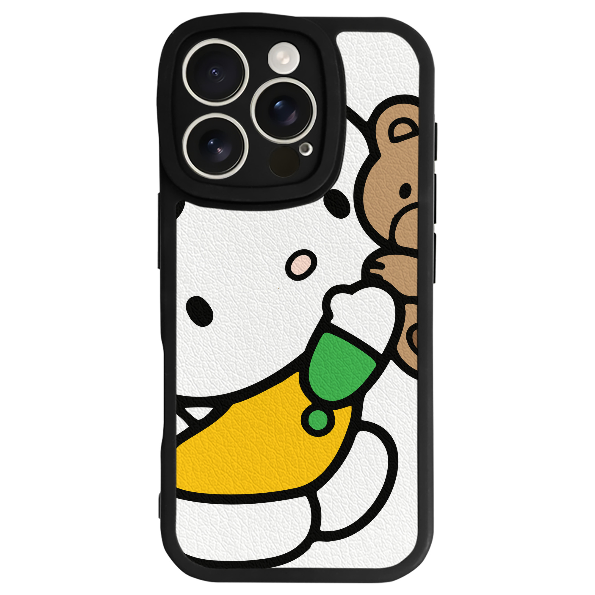 （画像用） Hello Kitty ハローキティ 【iPhone 16シリーズ対応】シリコンスマホケース（レザー調） 材質：シリコン